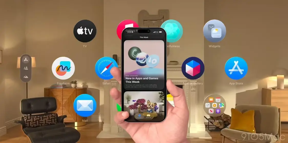 F85F2B1259F78BA9C9BFD39F453D423E5339585B_size95_w1600_h800 Vision Pro头显不再“孤单”:苹果两大功能强化iPhone生态联动